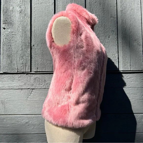 J.Crew Faux Fur Vest, Dusty Rose, NWOT - Picture 6 of 15